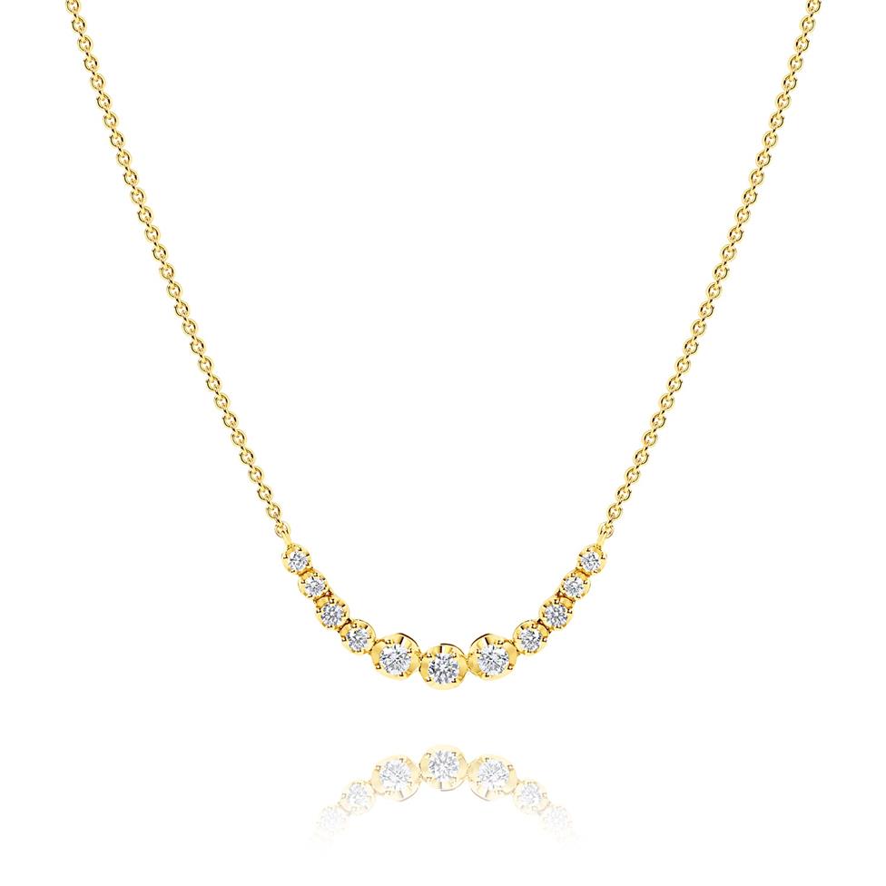 18ct Yellow Gold Diamond Necklace 0.55ct Thumbnail Image 0