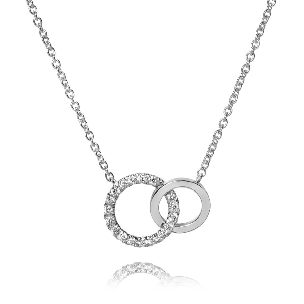 Union 18ct White Gold Diamond Necklace 0.04ct Thumbnail Image 0