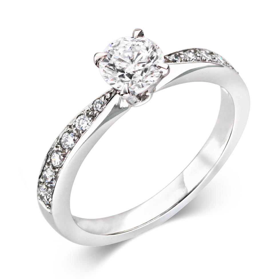 Platinum Diamond Solitaire Engagement Ring 0.60ct Thumbnail Image 0
