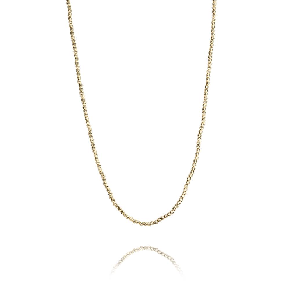 18ct Yellow Gold Faceted Bead Detail Necklace Thumbnail Image 0