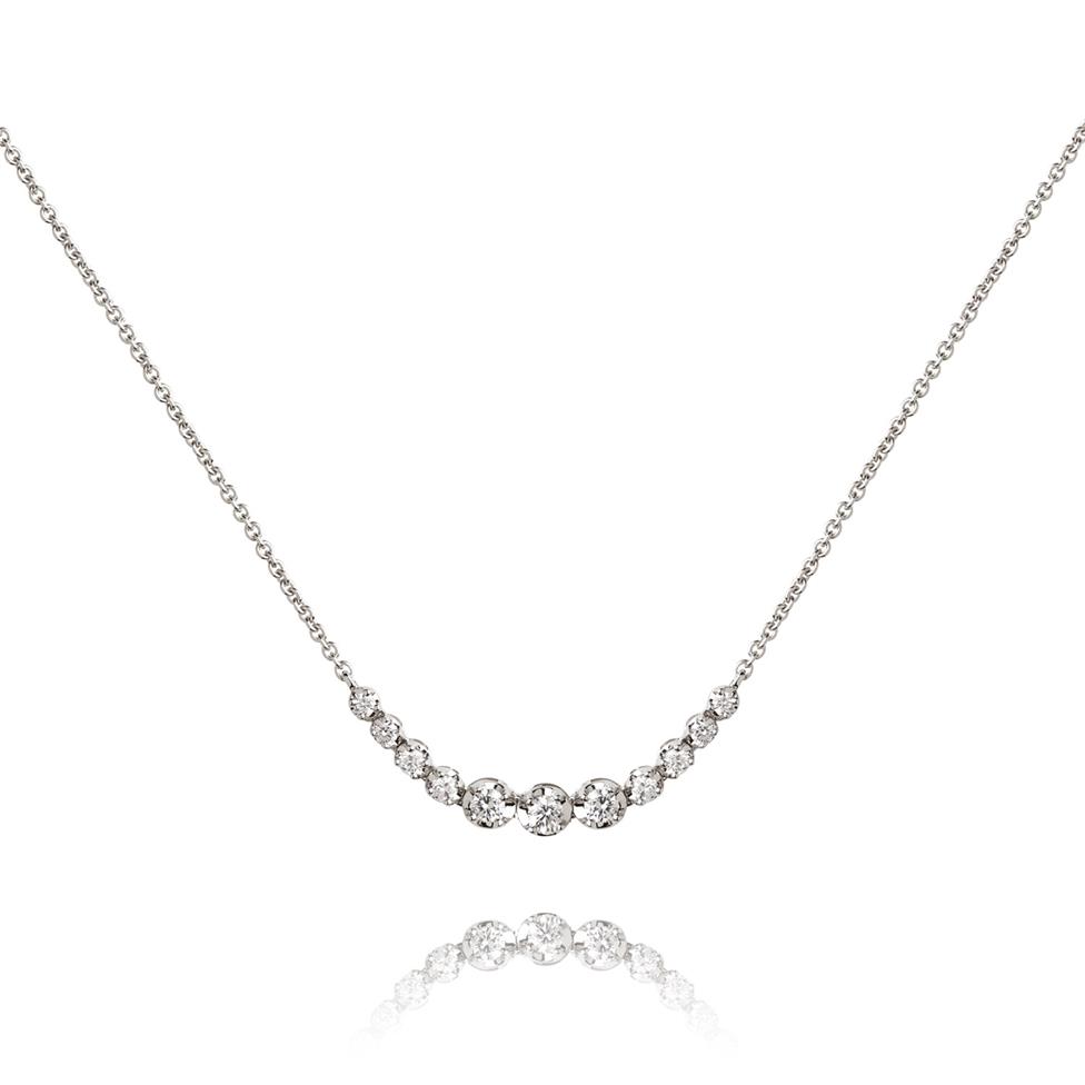 18ct White Gold Diamond Necklace 0.55ct Thumbnail Image 0