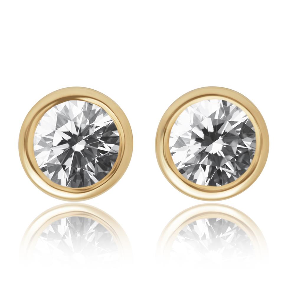 18ct Yellow Gold Diamond Solitaire Stud Earrings 0.25ct Thumbnail Image 0