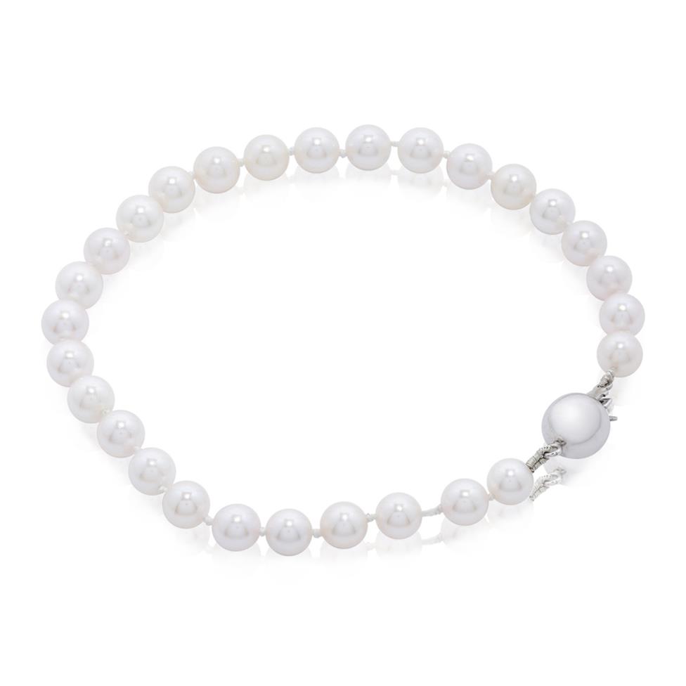 18ct White Gold Akoya Pearl Bracelet 5.5-6.0mm | 19cm Thumbnail Image 0