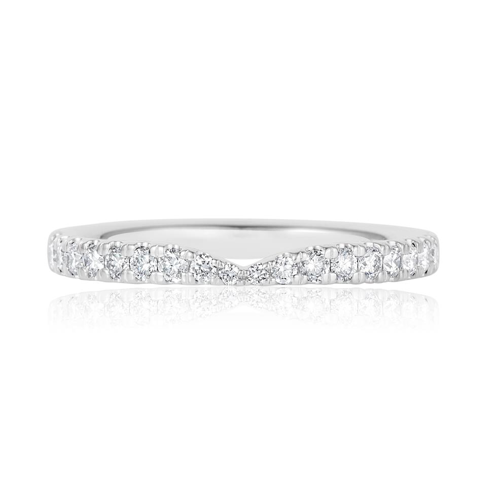 Platinum Diamond Set Wedding Ring 0.28ct Thumbnail Image 1