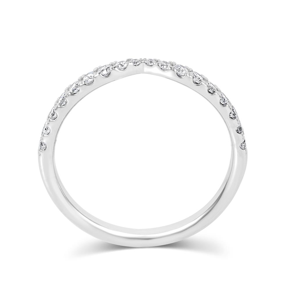 Platinum Diamond Set Wedding Ring 0.28ct Thumbnail Image 2