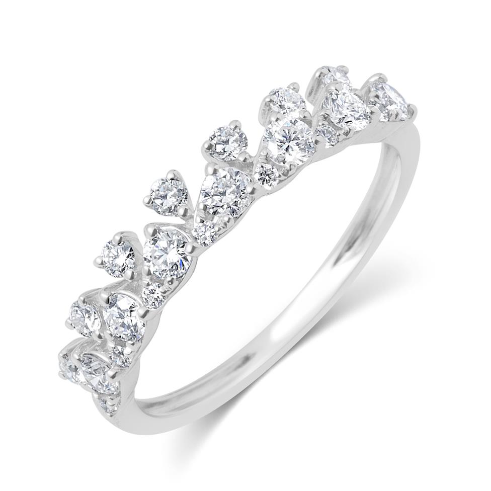 18ct White Gold Petal Design Diamond Dress Ring 0.50ct Thumbnail Image 0