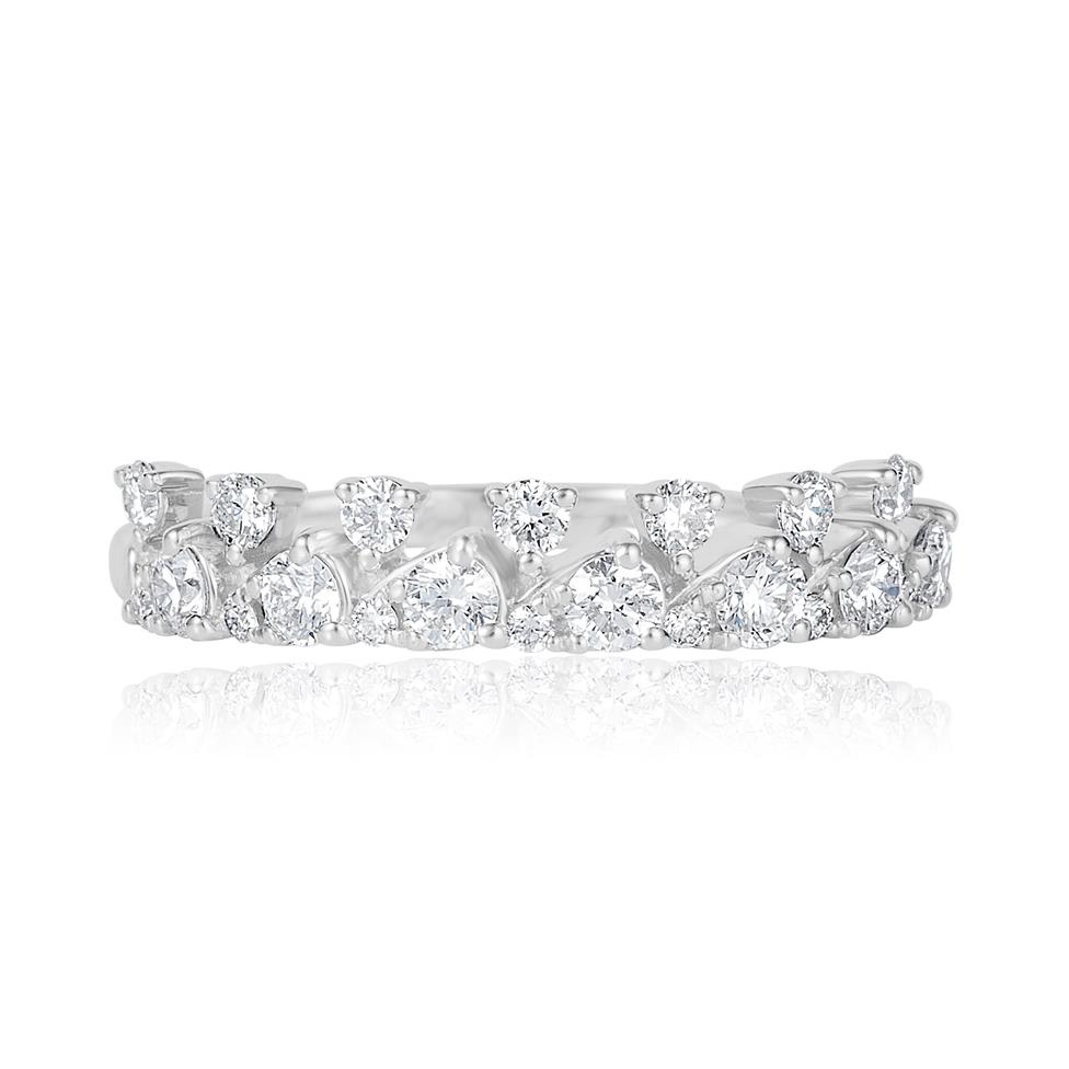 18ct White Gold Petal Design Diamond Dress Ring 0.50ct Thumbnail Image 1