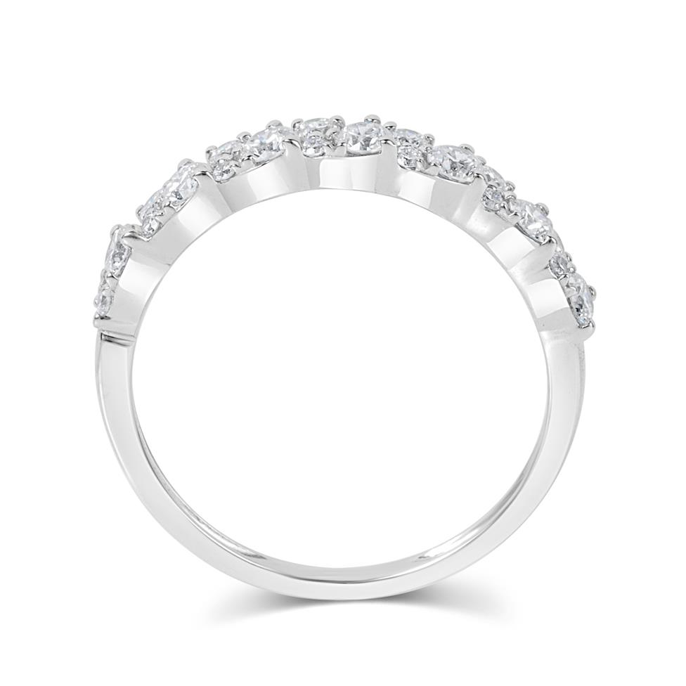 18ct White Gold Petal Design Diamond Dress Ring 0.50ct Thumbnail Image 2