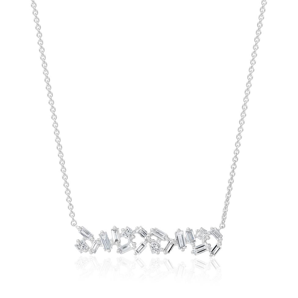 Stardust 18ct White Gold Diamond Necklace 0.48ct Thumbnail Image 0