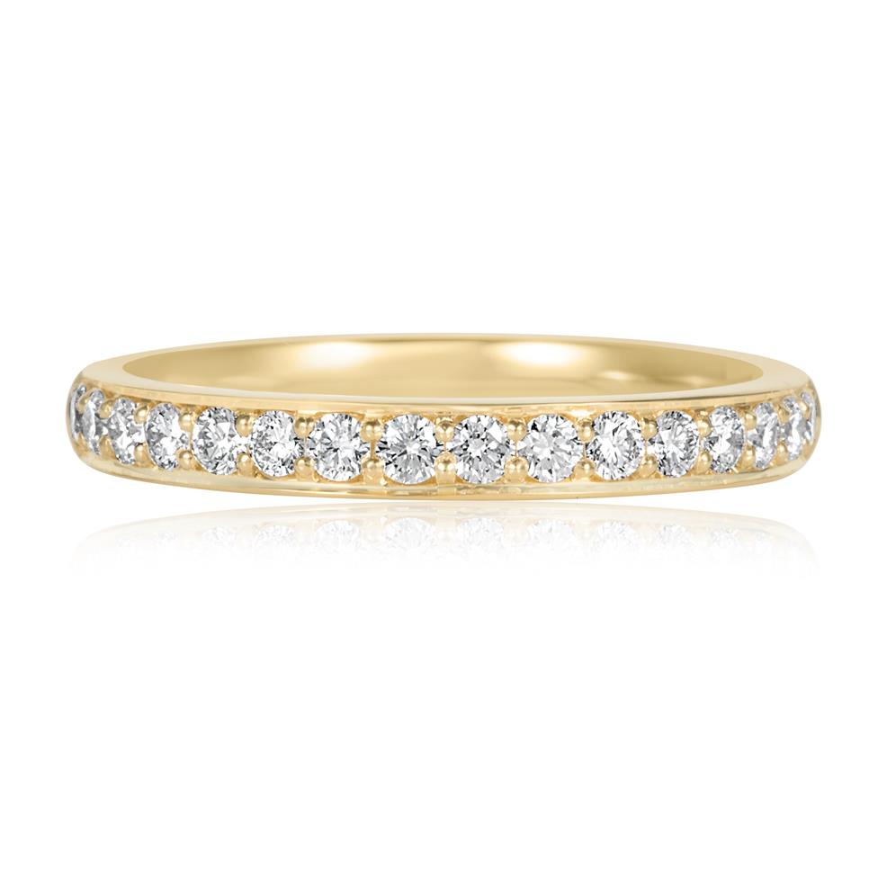 18ct Yellow Gold Diamond Half Eternity Ring 0.30ct Thumbnail Image 1