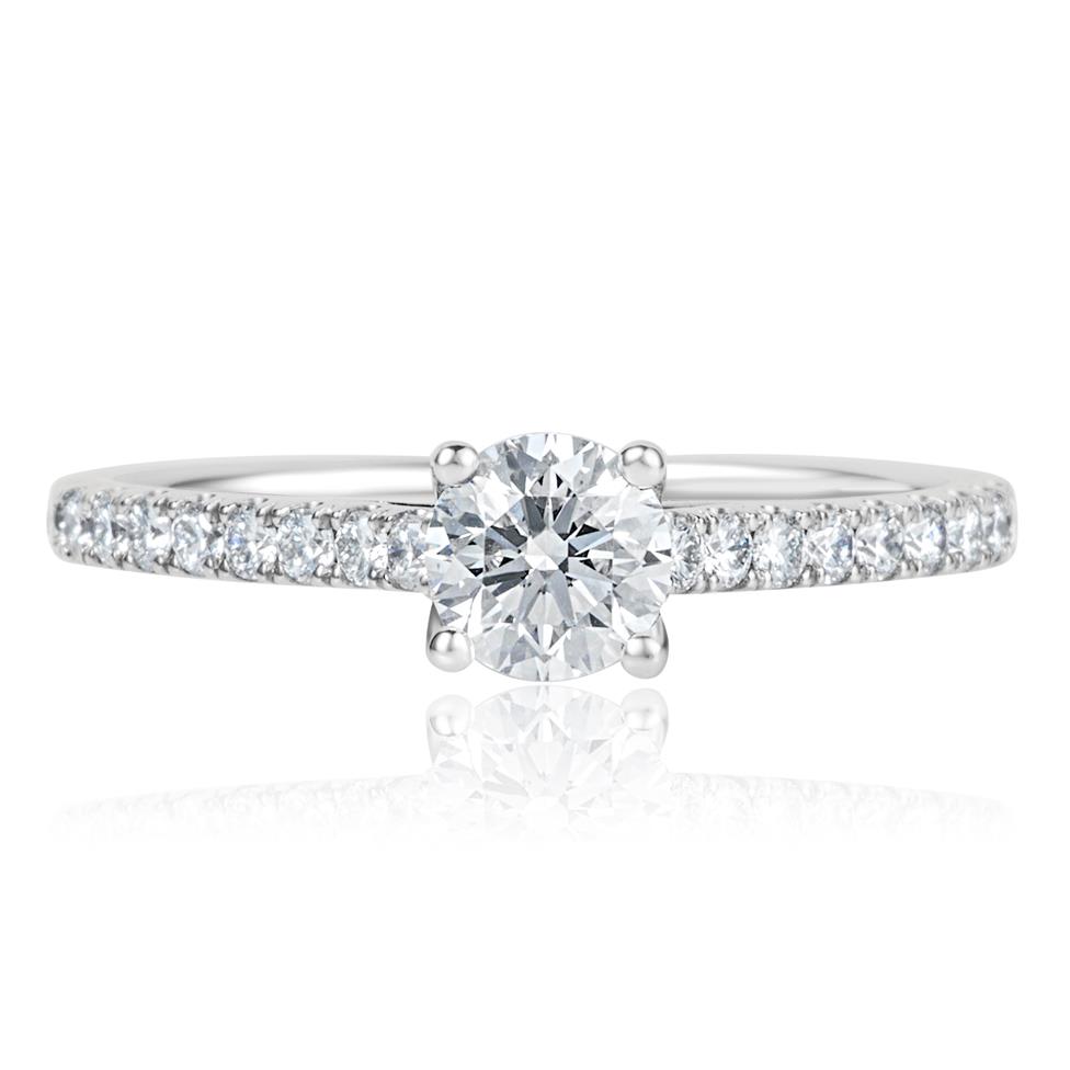 Platinum Diamond Solitaire Engagement Ring 0.80ct Thumbnail Image 1
