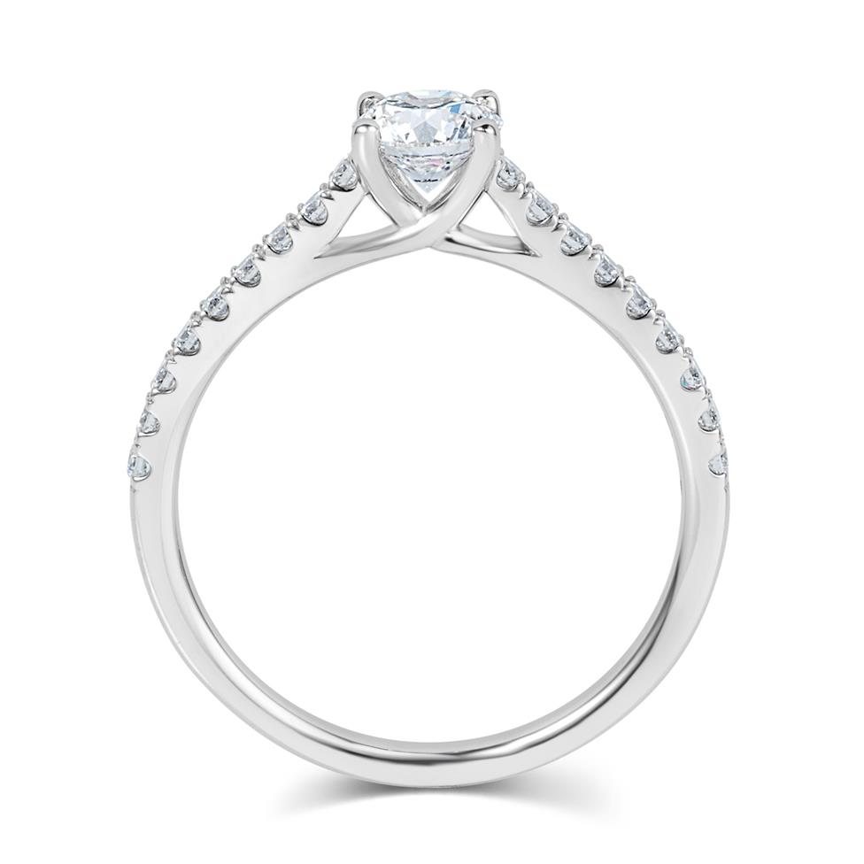 Platinum Diamond Solitaire Engagement Ring 0.80ct Thumbnail Image 2