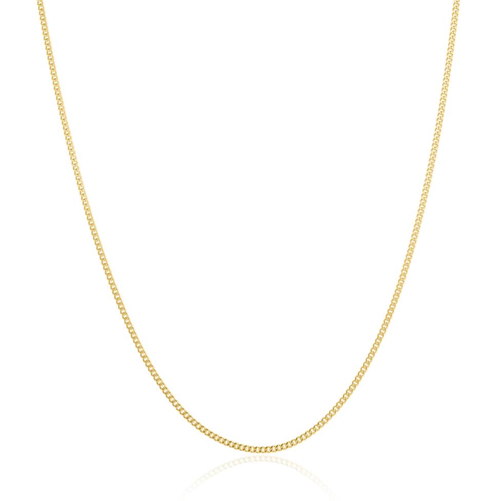 18ct Yellow Gold Heavy Curb Chain 50cm Thumbnail Image 1