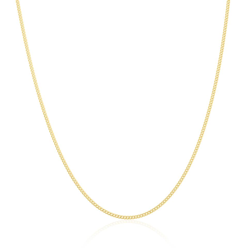 18ct Yellow Gold Heavy Curb Chain 60cm Thumbnail Image 1