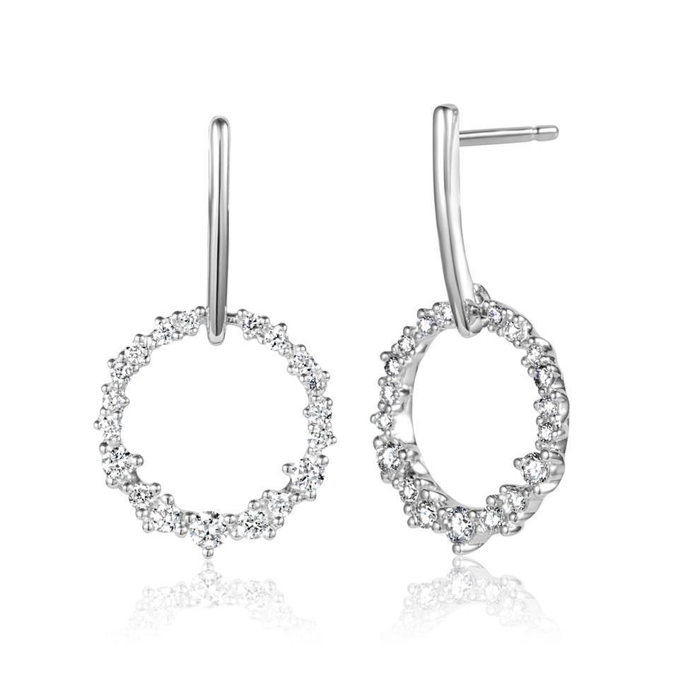18ct White Gold Diamond Drop Earrings 0.30ct Thumbnail Image 0