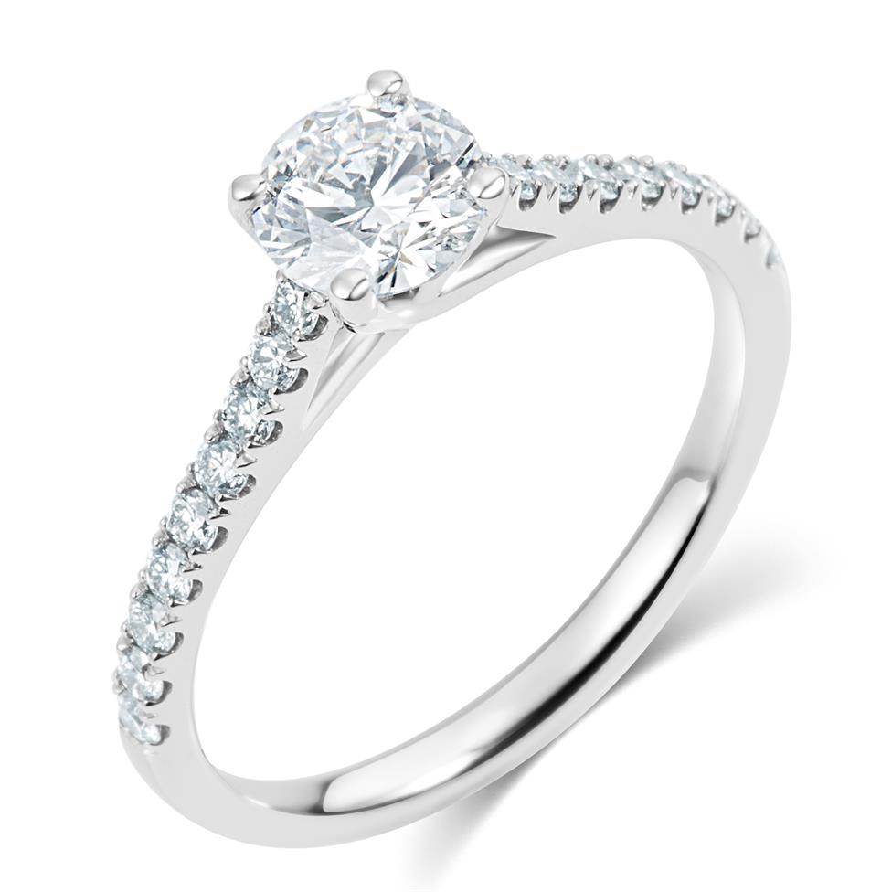 Platinum Diamond Solitaire Engagement Ring 1.00ct Thumbnail Image 0