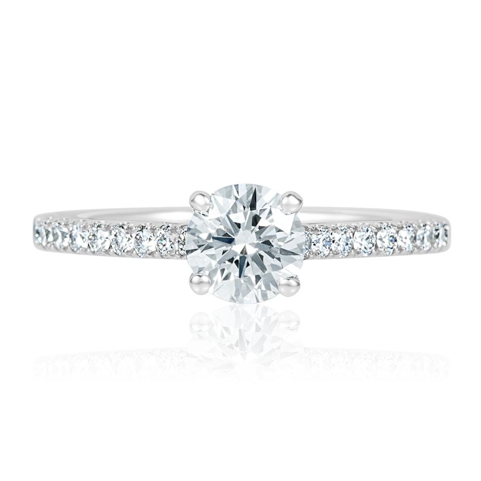Platinum Diamond Solitaire Engagement Ring 1.00ct Thumbnail Image 2