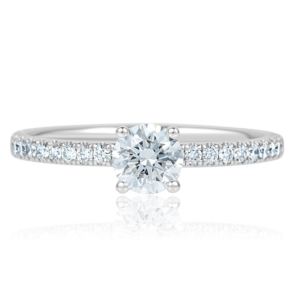 Platinum Diamond Solitaire Engagement Ring 0.70ct Thumbnail Image 1