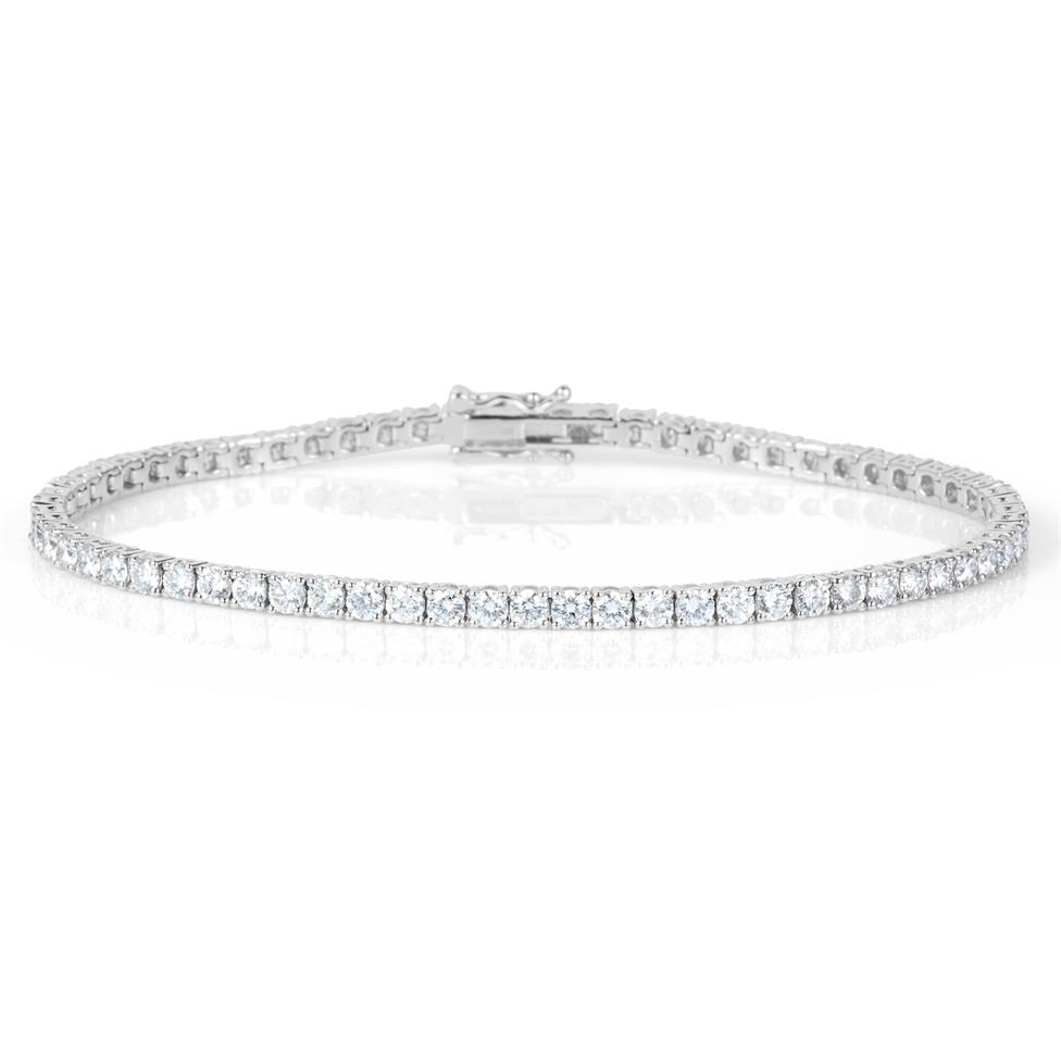 18ct White Gold Diamond Tennis Bracelet 5.00ct Thumbnail Image 0