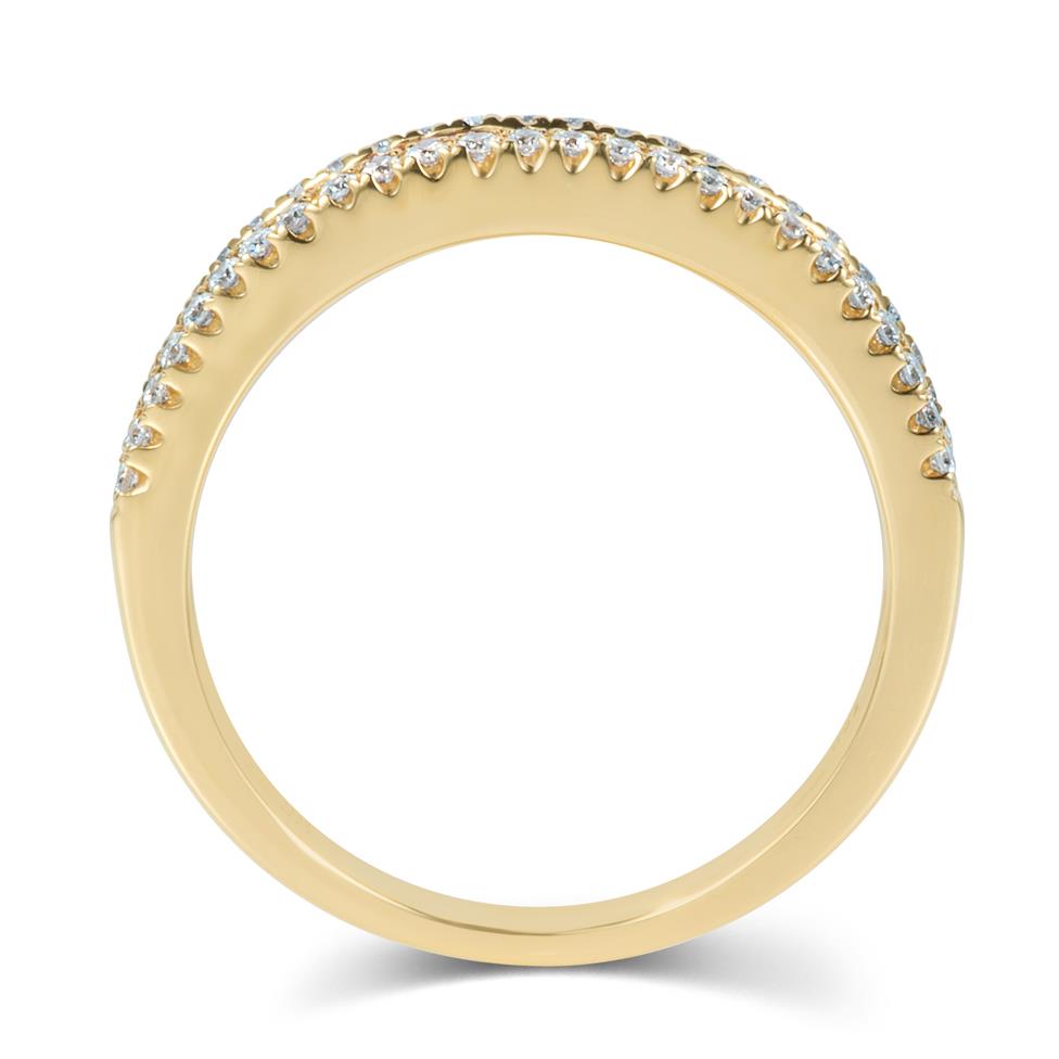Samba 18ct Yellow Gold Rainbow Sapphire and Diamond Dress Ring Thumbnail Image 3
