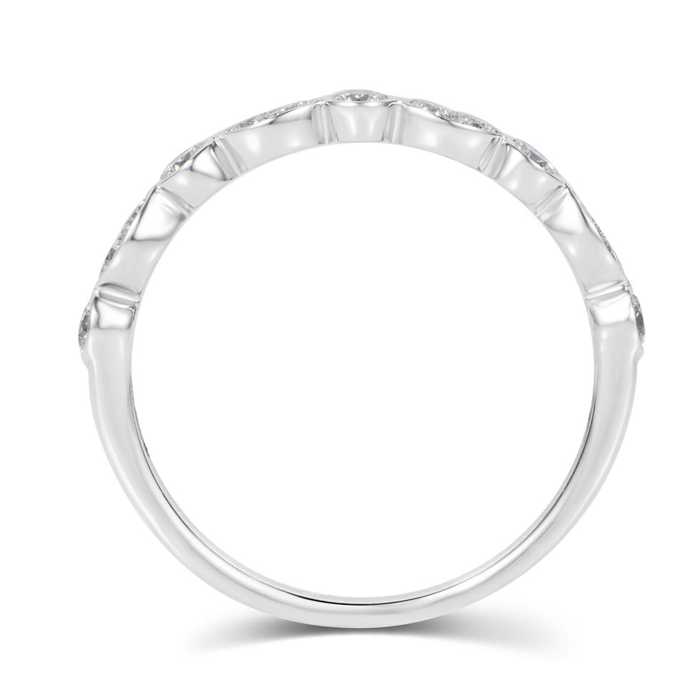 Platinum Alternating Marquise Diamond Half Eternity Ring 0.35ct Thumbnail Image 3