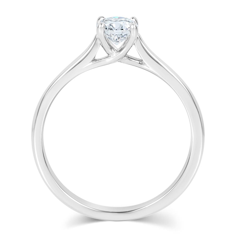 Platinum Diamond Solitaire Engagement Ring 0.35ct Thumbnail Image 2
