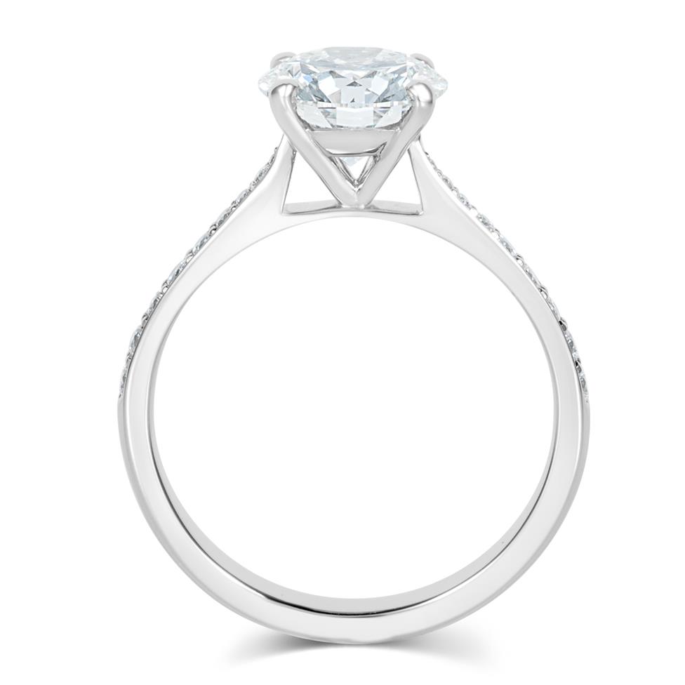 Platinum Diamond Solitaire Engagement Ring 1.63ct Thumbnail Image 3