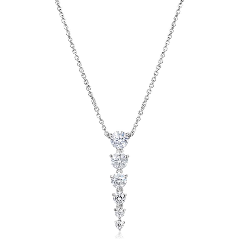 18ct White Gold Diamond Necklace 0.50ct Thumbnail Image 0