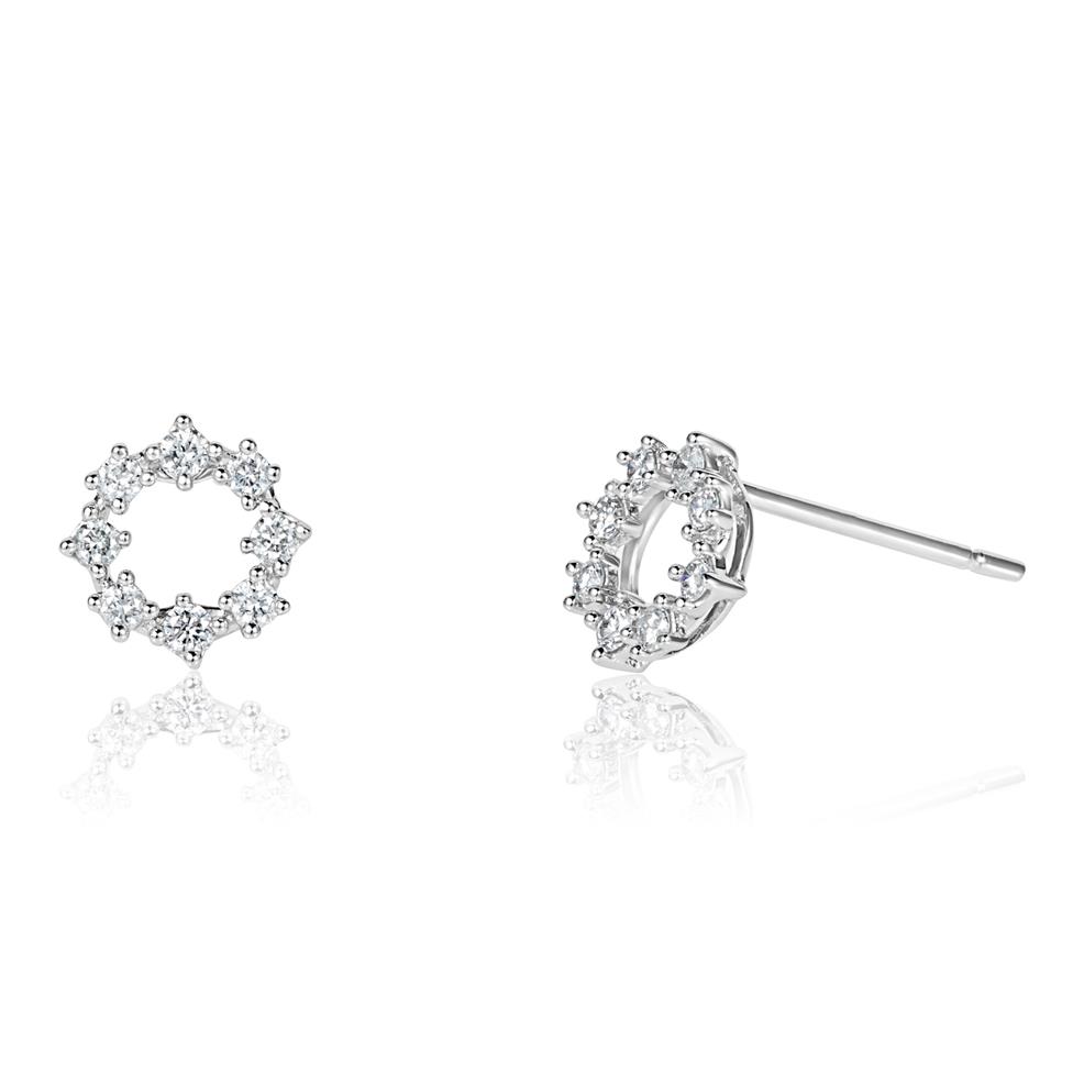 18ct White Gold Diamond Stud Earrings 0.22ct Thumbnail Image 0