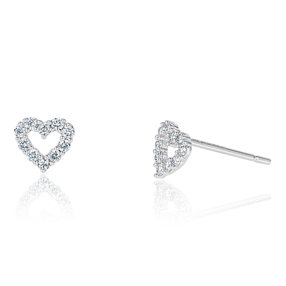 18ct White Gold Diamond Stud Earrings 0.21ct Thumbnail Image 0