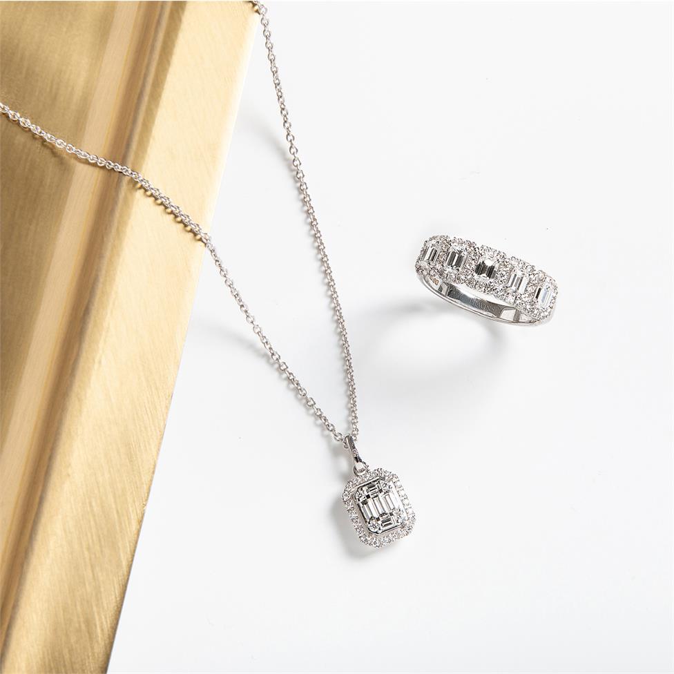 Odyssey 18ct White Gold Diamond Necklace 0.48ct Thumbnail Image 1