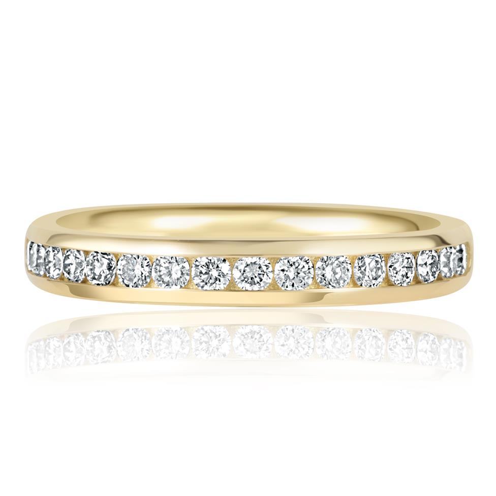 18ct Yellow Gold Diamond Half Eternity Ring 0.33ct Thumbnail Image 3