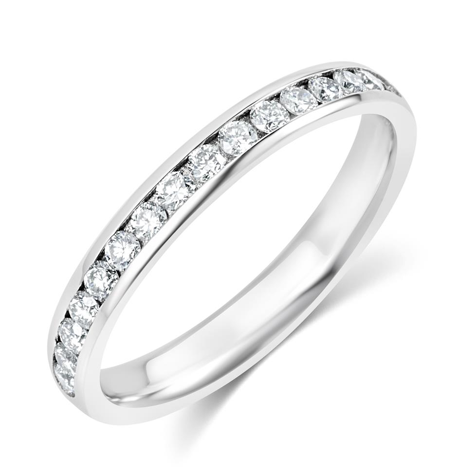 Platinum Diamond Half Eternity Ring 0.33ct Thumbnail Image 0