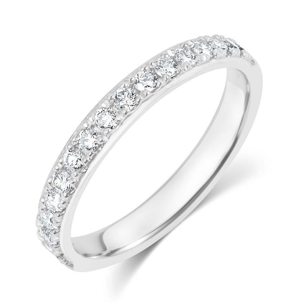 Platinum Diamond Half Eternity Ring 0.33ct Thumbnail Image 0