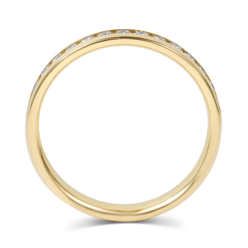 18ct Yellow Gold Diamond Half Eternity Ring 0.33ct Thumbnail Image 4