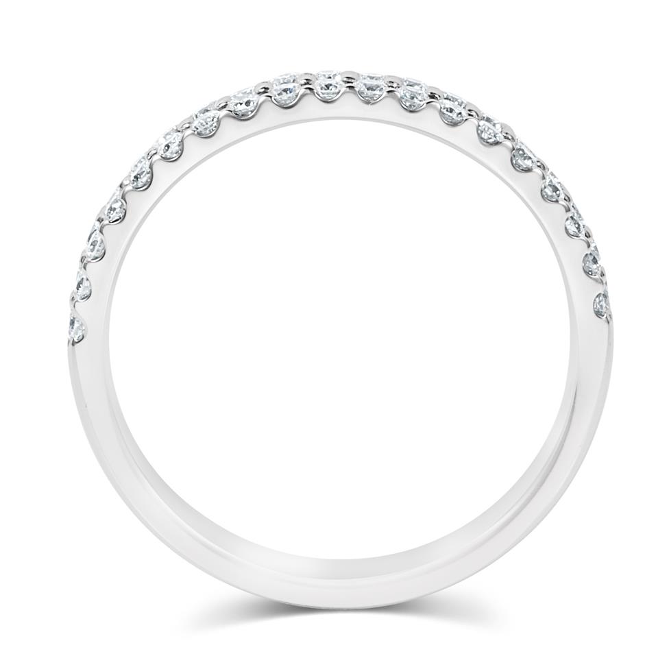 Platinum Double Row Diamond Eternity Ring 0.50ct Thumbnail Image 4