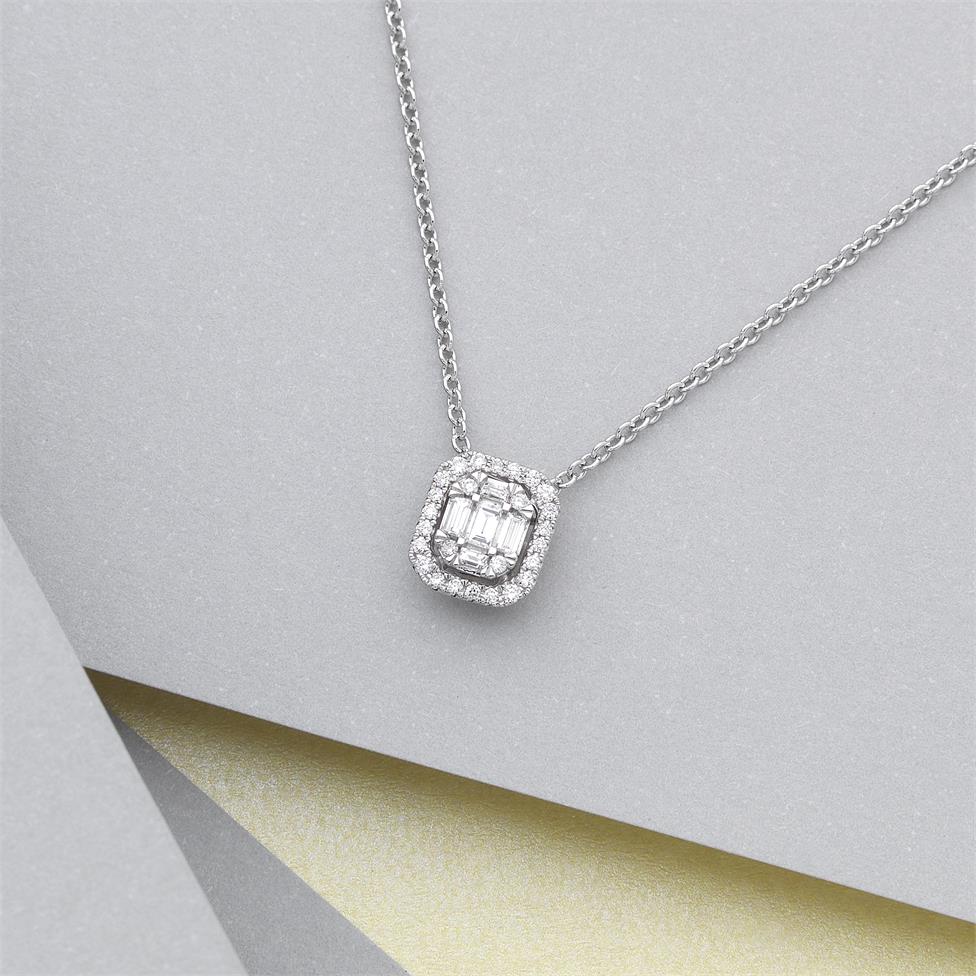 Odyssey 18ct White Gold Diamond Necklace 0.20ct Thumbnail Image 1