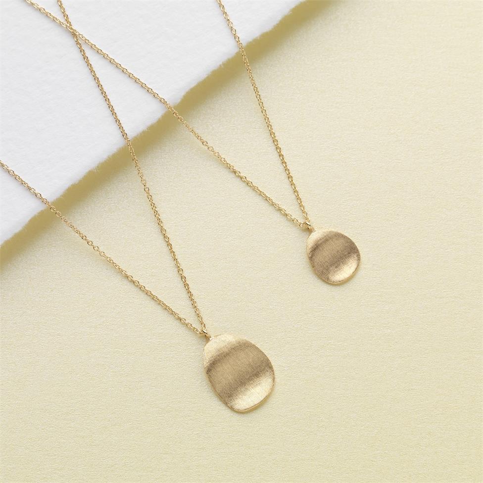 Cadence 18ct Yellow Gold Satin Finish Necklace - Small Thumbnail Image 2