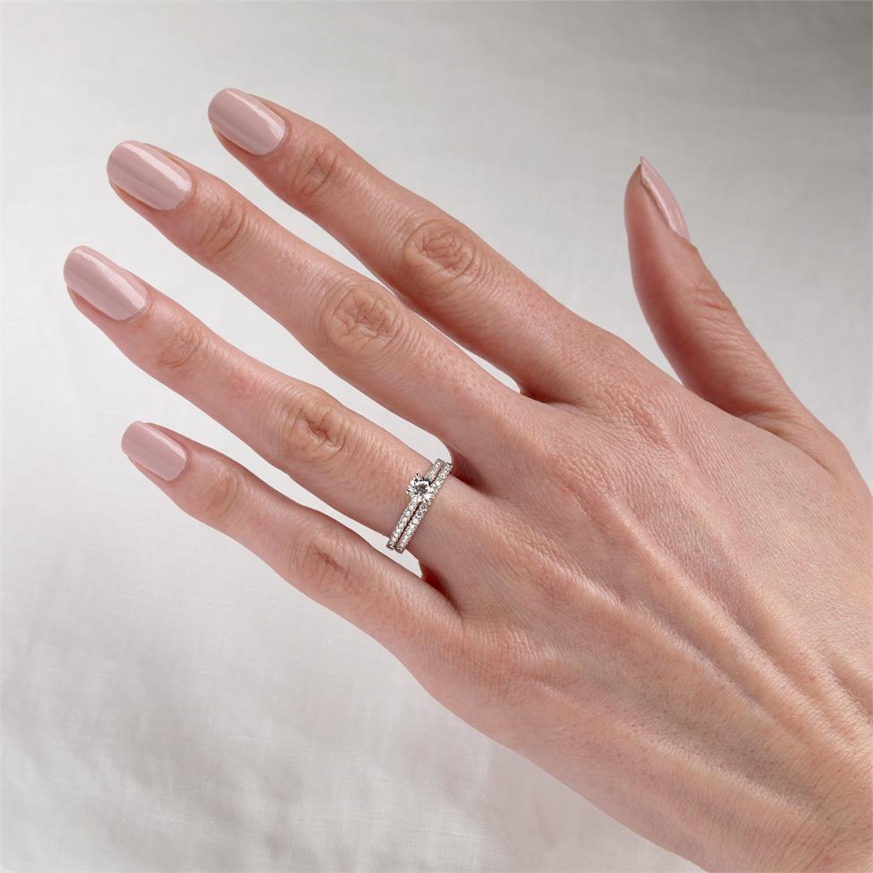 Platinum Diamond Solitaire Engagement Ring 0.60ct Thumbnail Image 1