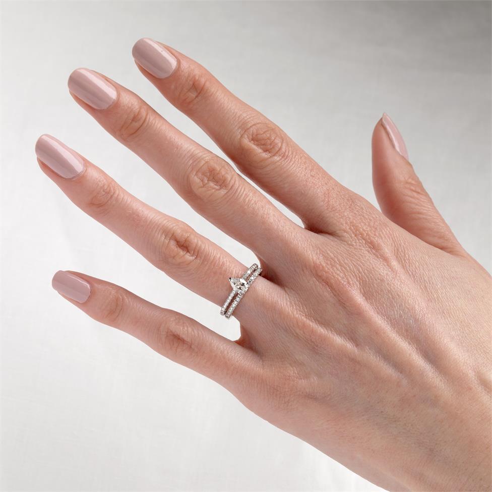 Platinum Diamond Half Eternity Ring 0.22ct Thumbnail Image 1