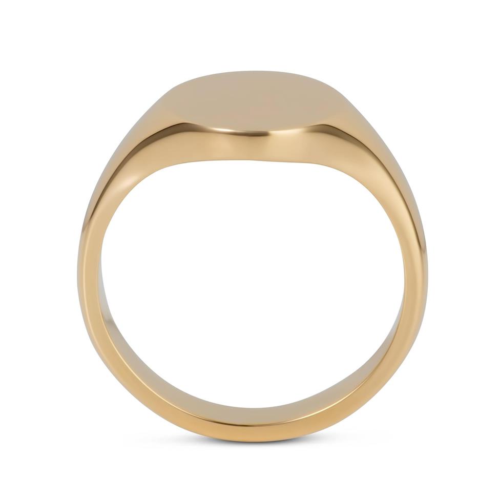 9ct Yellow Gold Small Oval Signet Ring  Thumbnail Image 2