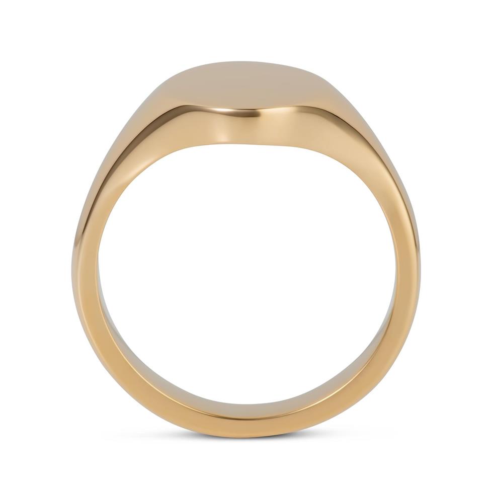 9ct Yellow Gold Medium Oval Signet Ring Thumbnail Image 2