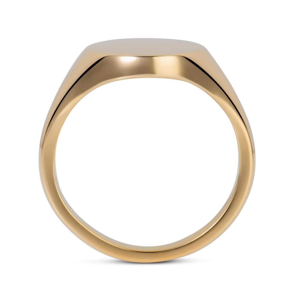 9ct Yellow Gold Large Oval Signet Ring Thumbnail Image 2