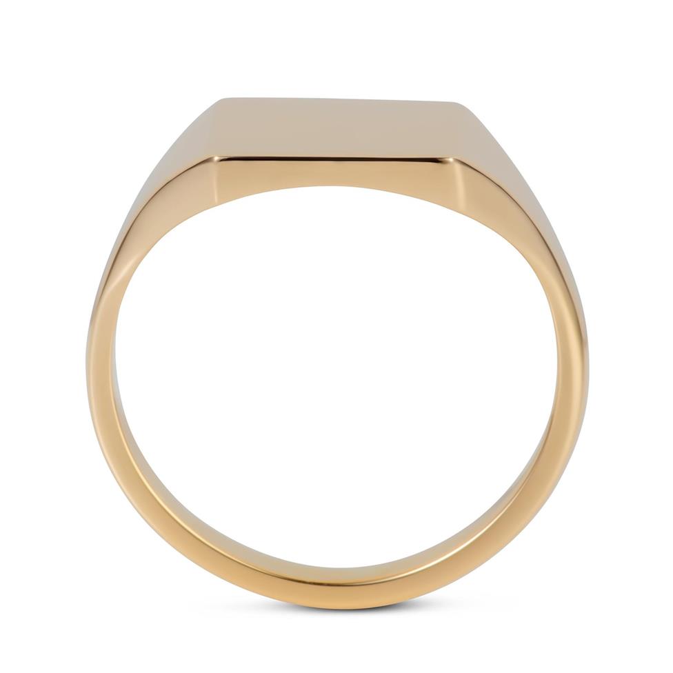 9ct Yellow Gold Square Signet Ring Thumbnail Image 2