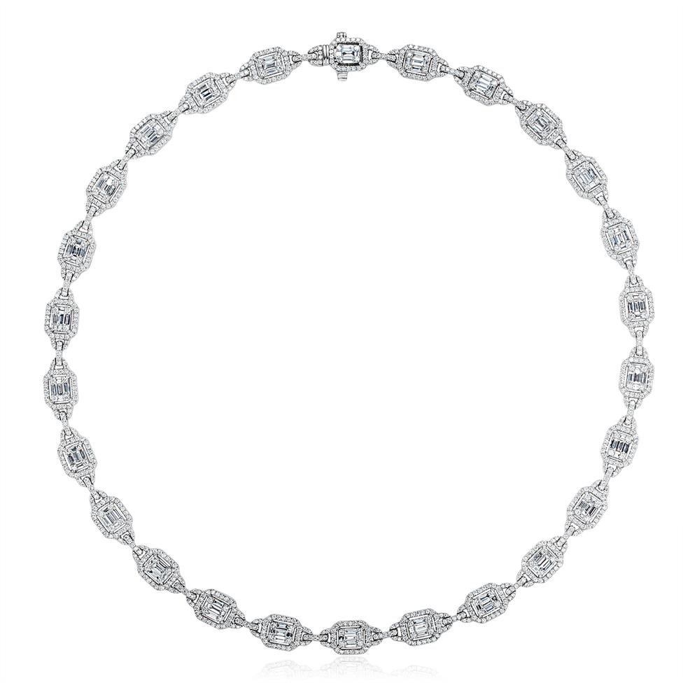 Odyssey 18ct White Gold Diamond Necklace Thumbnail Image 0