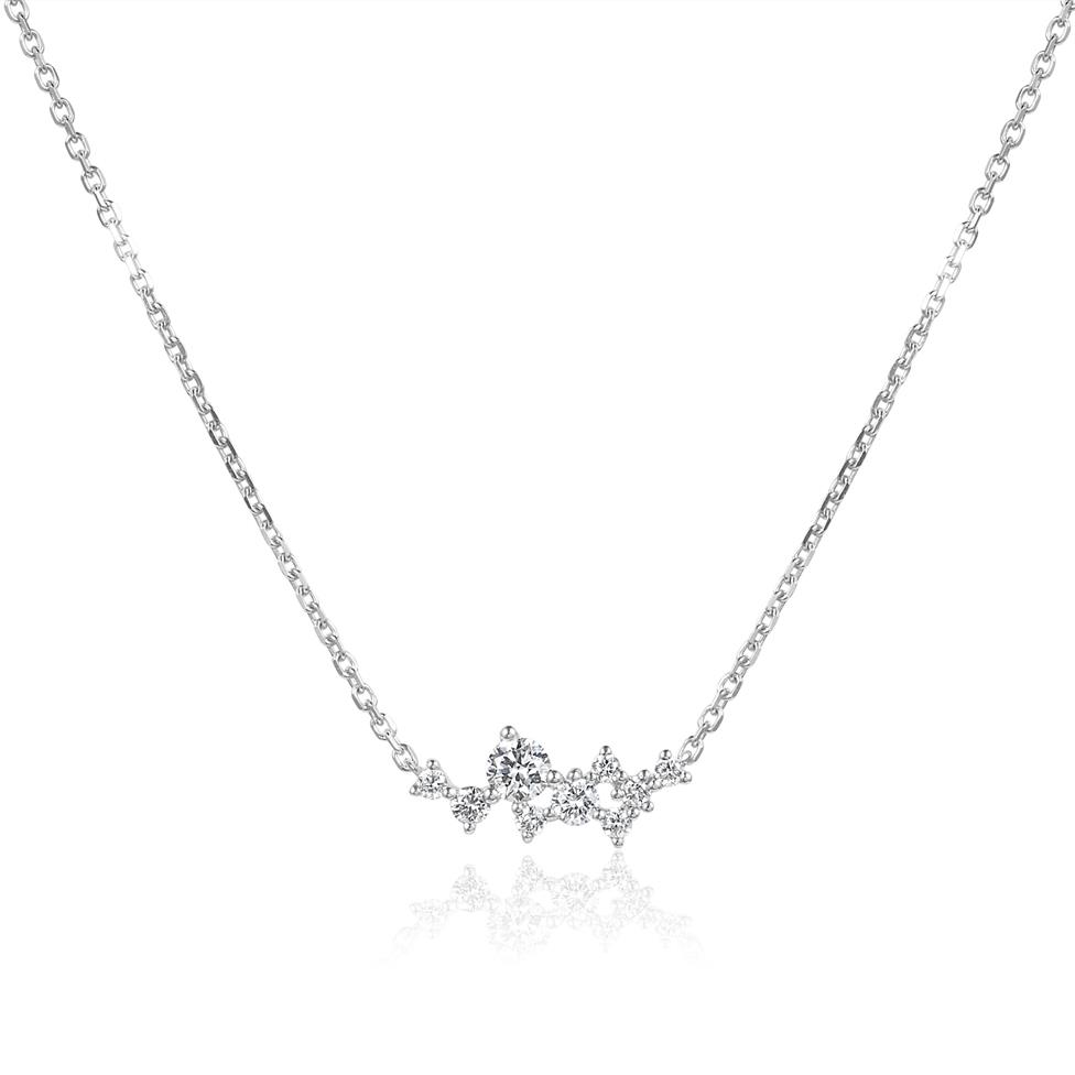 Stardust 18ct White Gold Diamond Necklace Thumbnail Image 0