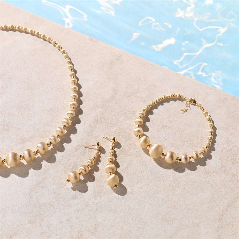 Milano 18ct Yellow Gold Satin Finish Necklace Thumbnail Image 2