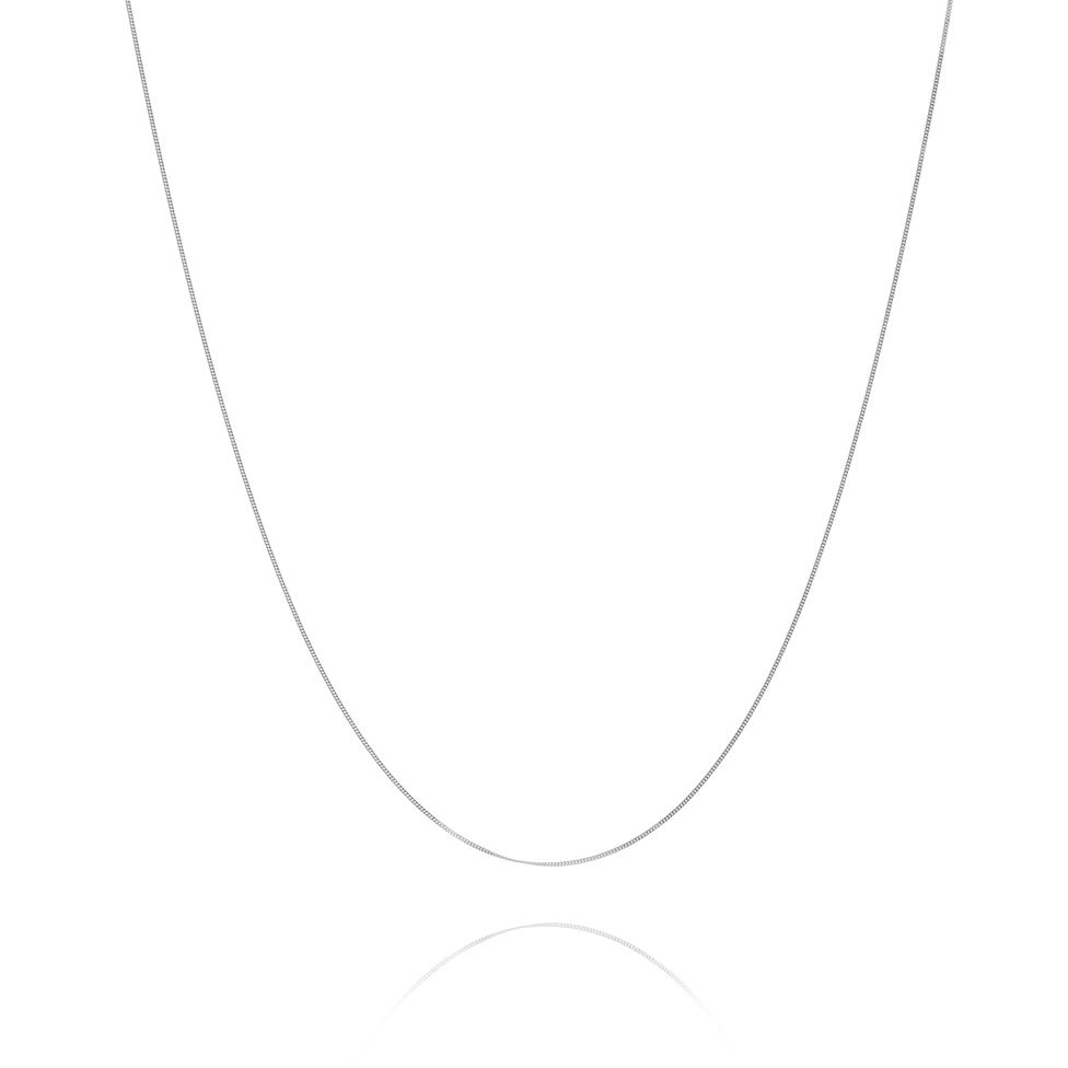 18ct White Gold Curb Chain Thumbnail Image 1