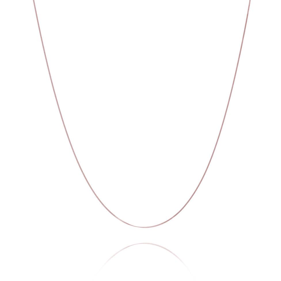 18ct Rose Gold Curb Chain Thumbnail Image 1