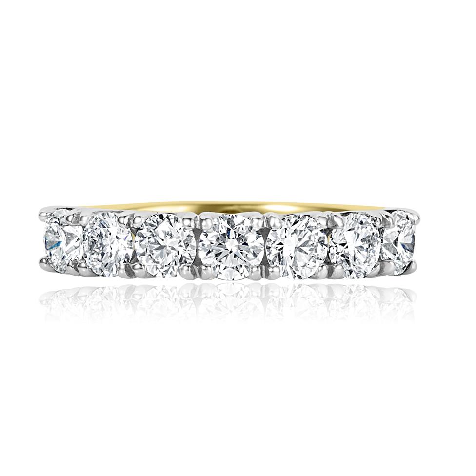 18ct Yellow Gold Diamond Half Eternity Ring 1.05ct Thumbnail Image 1